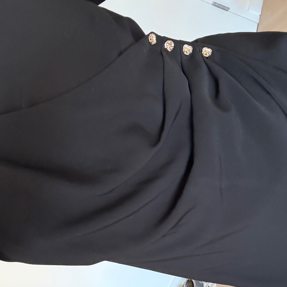 Classic Black MNG Wrap Midi Dress - Picture 3 of 7